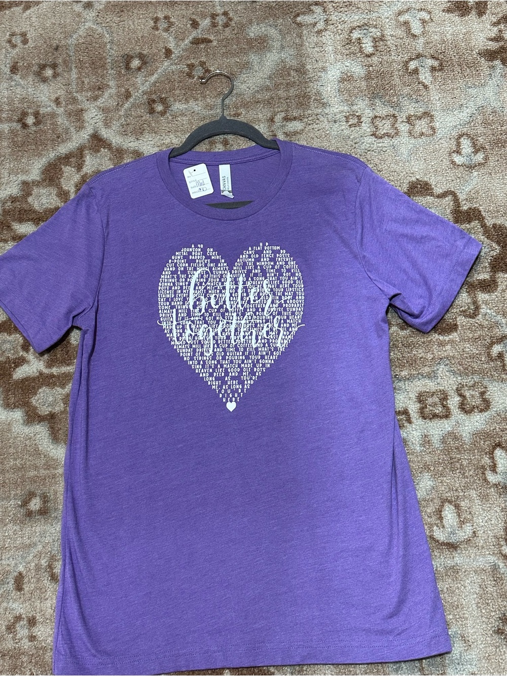 Bella Canvas Purple Heart 'Believe Together' Graphic Tee